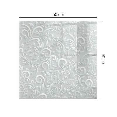 Protector suelo para estufa de leña rectangular Elegante patrón de planta
