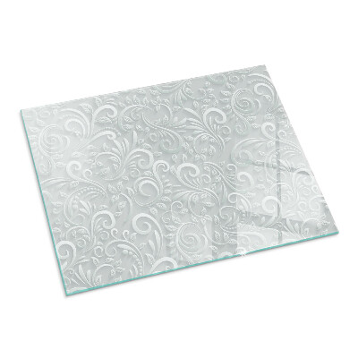 Protector suelo para estufa de leña rectangular Elegante patrón de planta