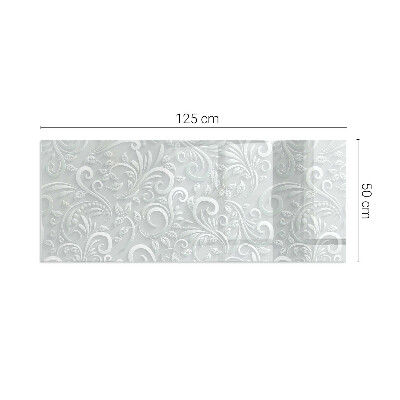 Protector suelo para estufa de leña rectangular Elegante patrón de planta