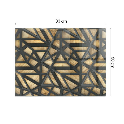 Protector de suelo para estufa rectangular Geometría con madera
