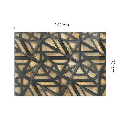 Protector de suelo para estufa rectangular Geometría con madera
