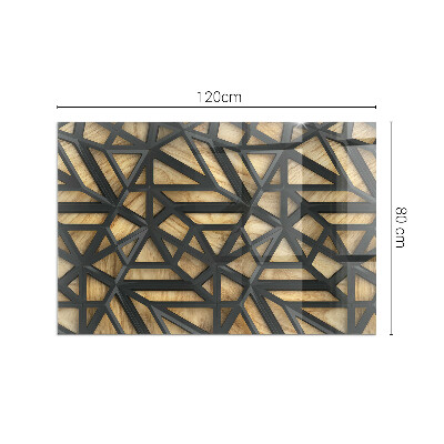 Protector de suelo para estufa rectangular Geometría con madera