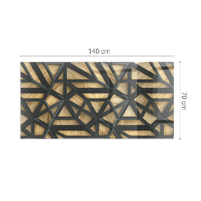 Protector de suelo para estufa rectangular Geometría con madera