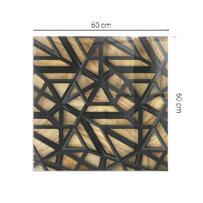 Protector de suelo para estufa rectangular Geometría con madera
