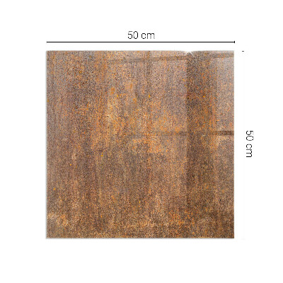 Protector suelo para estufa de leña rectangular Textura de óxido en el fondo.