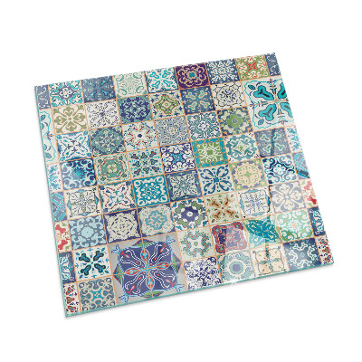 Protector de suelo para estufa rectangular Patrones de mosaico en azulejos