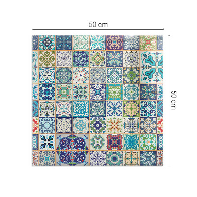 Protector de suelo para estufa rectangular Patrones de mosaico en azulejos