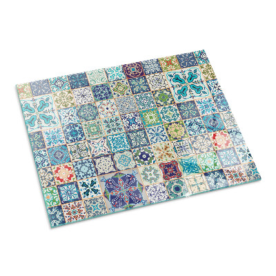 Protector de suelo para estufa rectangular Patrones de mosaico en azulejos