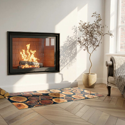 Protector de suelo para estufa rectangular Caja con madera cortada