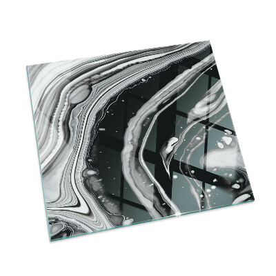Protector de suelo para estufa rectangular Ondas y líneas abstractas