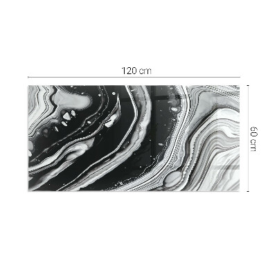 Protector de suelo para estufa rectangular Ondas y líneas abstractas
