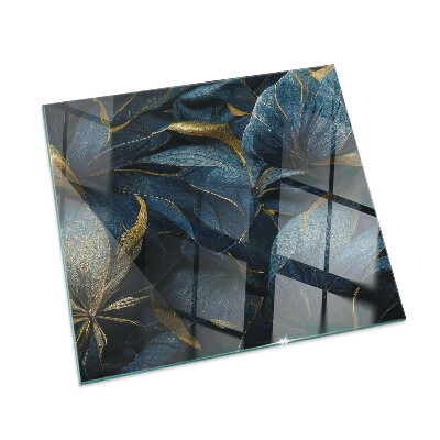 Protector de suelo para estufa rectangular Hojas elegantes en textura.