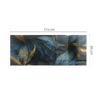 Protector de suelo para estufa rectangular Hojas elegantes en textura.