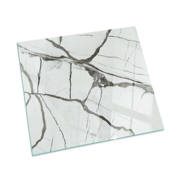 Protector de suelo para estufa rectangular Patrón de vetas de mármol