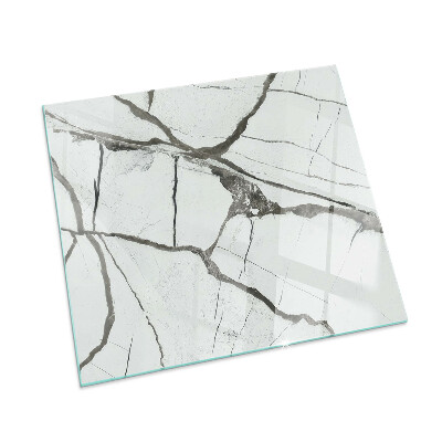 Protector de suelo para estufa rectangular Patrón de vetas de mármol