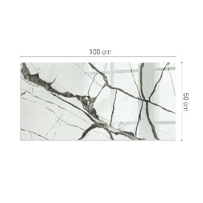 Protector de suelo para estufa rectangular Patrón de vetas de mármol
