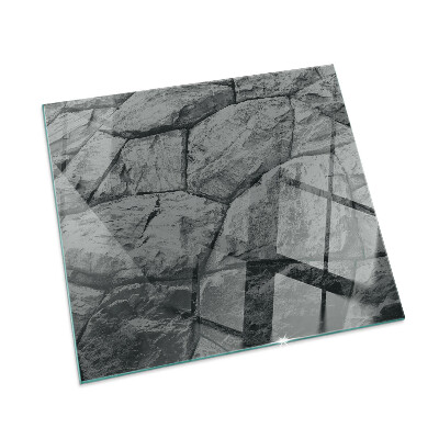 Protector suelo para estufa de leña rectangular Patrón de piedra natural
