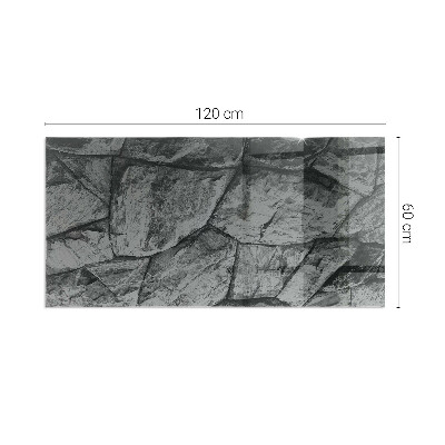 Protector suelo para estufa de leña rectangular Patrón de piedra natural