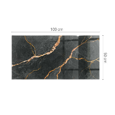 Protector de suelo para estufa rectangular Mármol elegante con vetas