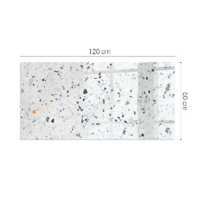 Protector de suelo para estufa rectangular Patrón de piedra con partículas