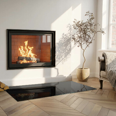 Protector suelo para estufa de leña rectangular Color grafito oscuro