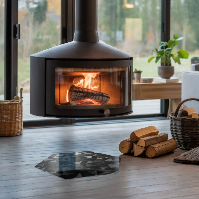 Protector suelo para estufa de leña hexagonal Geometría en tres dimensiones