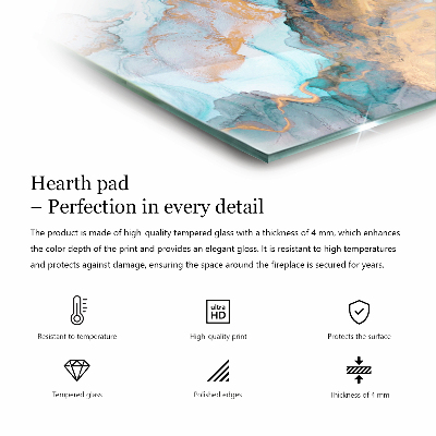 Protector de suelo para estufas hexagonal Ondas de formas sutiles