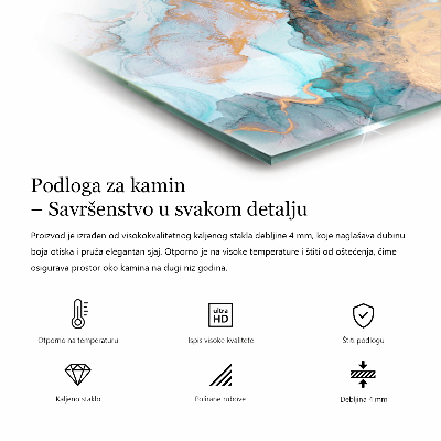 Placa de protección para estufa hexagonal Formas abstractas de nubes en sólidos