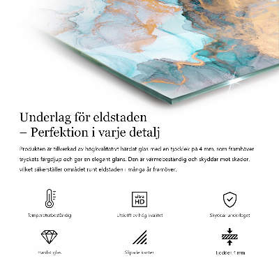 Placa de protección para estufa hexagonal Formas abstractas de nubes en sólidos