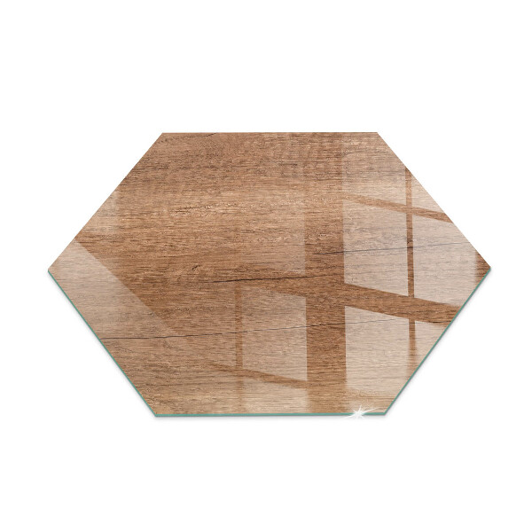 Protector de suelo para estufas hexagonal Patrón inspirado en la madera