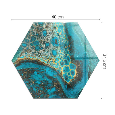 Placa de protección para estufa hexagonal Patrón orgánico en estilo abstracto.