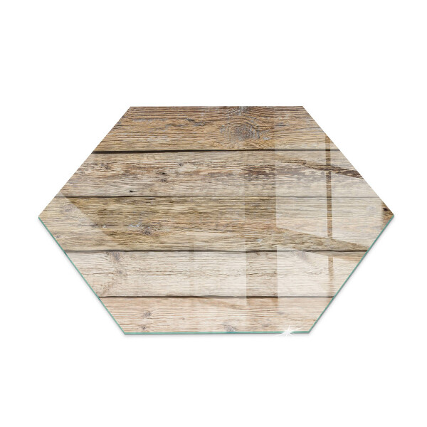 Protector suelo para estufa de leña hexagonal Mosaico de madera en el diseño