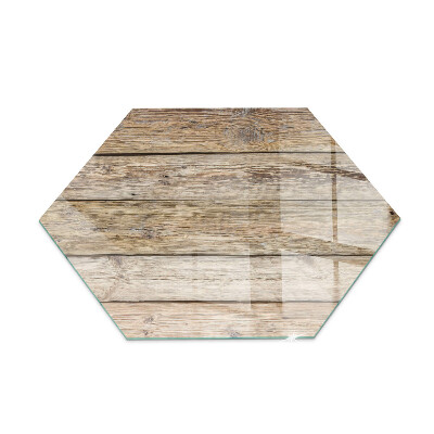 Protector suelo para estufa de leña hexagonal Mosaico de madera en el diseño