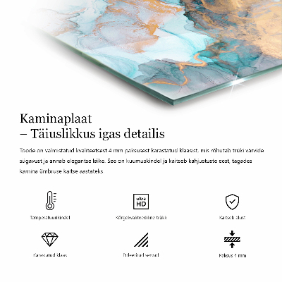 Placa de protección para estufa hexagonal Textura de mármol en un estilo elegante.