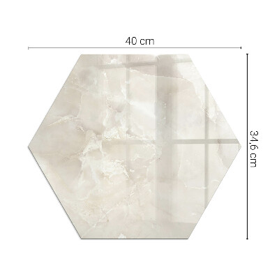 Placa protectora suelo estufa hexagonal Motivo orgánico de mármol