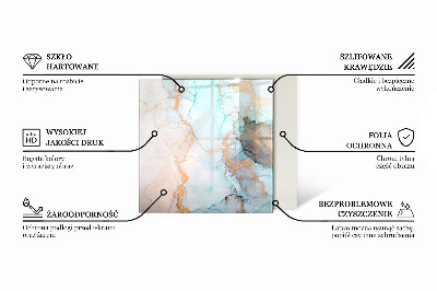 Placa protectora suelo estufa hexagonal Motivo orgánico de mármol
