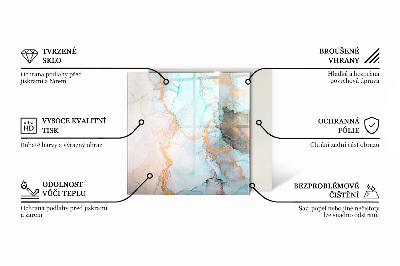 Placa protectora suelo estufa hexagonal Motivo orgánico de mármol
