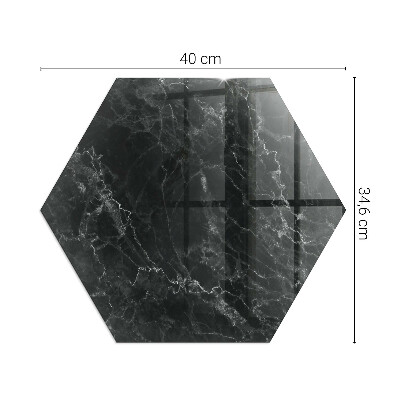 Protector suelo para estufa de leña hexagonal Elegante motivo de mármol