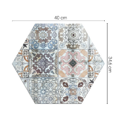 Protector de suelo para estufas hexagonal Patrones de mosaico en azulejos