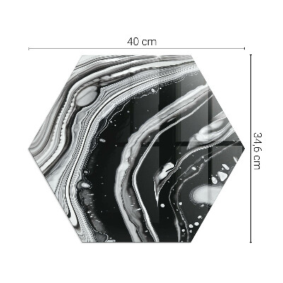 Placa de protección para estufa hexagonal Patrones abstractos ondulados y lineales
