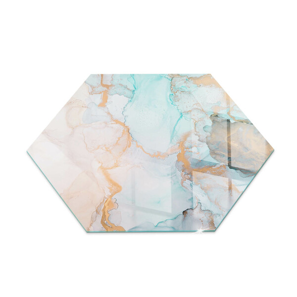 Protector de suelo para estufas hexagonal Motivo abstracto fluido