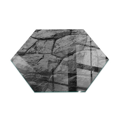Placa protectora suelo estufa hexagonal Estilo piedra en versión natural