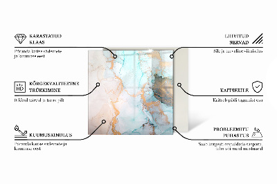 Protector de suelo para estufas hexagonal Motivo orgánico de piedra