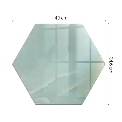 Placa de protección para estufa hexagonal Motivo de mármol en tonos sutiles.