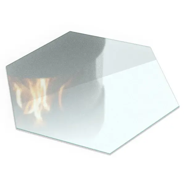 Placa de protección para estufa semitransparente con forma hexagonal