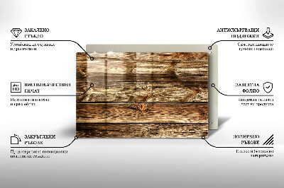 Posavaso de cristal para velas funerarias Textura madera tablones