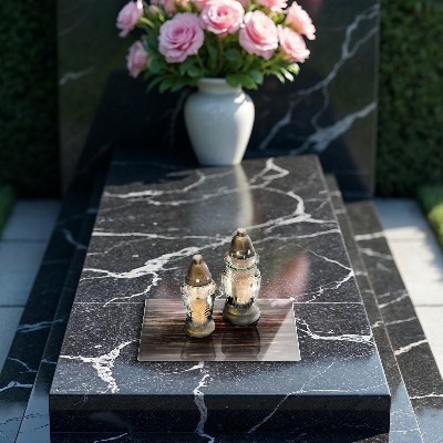 Posavaso de cristal para velas funerarias Textura de madera