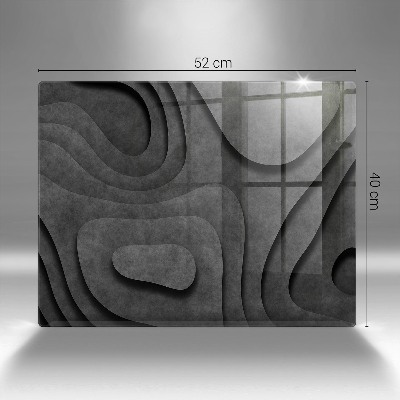 Posavaso de cristal para velas funerarias Formas de piedra 3D
