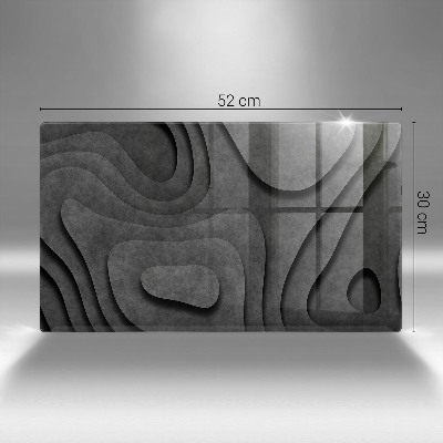 Posavaso de cristal para velas funerarias Formas de piedra 3D