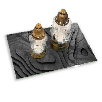 Posavaso de cristal para velas funerarias Formas de piedra 3D